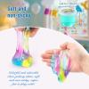 118 Pack Galaxy Clear Slime Party Favors Kit, Mini Bulk Slime Stretchy Stress Relief for Kids, Soft Putty DIY Toy, Girls & Boys Classroom Supplies, Student Birthday, Goodie Bag Stuffers view 2