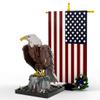 Aetheria Bald Eagle Building Bricks with Flag MOC Animals Bird Blocks, Home Office Decor Art Ornament, Creative Construction Collectors & Enthusiasts for Adults - 1965 Pieces Designed by Borysf view 1