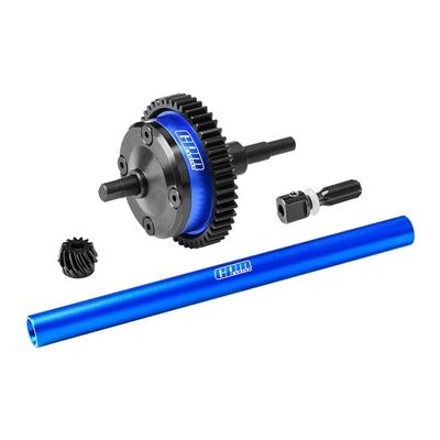 4140 Carbon Steel + 7075 Alloy Centre Complete Differential for Traxxas 1:16 Mini Maxx 4WD 107154-1 / Mini XRT VXL-3S 108076-1 Monster Truck Upgrades - Blue