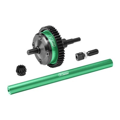 4140 Carbon Steel + 7075 Alloy Centre Complete Differential for Traxxas 1:16 Mini Maxx 4WD 107154-1 / Mini XRT VXL-3S 108076-1 Monster Truck Upgrades - Green