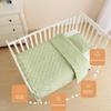 100% Cotton Muslin Baby Blanket for Boys Girls - Ultra-Soft Reversible Toddler Comforter, Lightweight Breathable All Season Down Alternative Toddler Crib Blanket (Pale Green, 39 x 47in) view 3