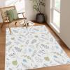 Retro Style Rug 5x7 - Jungle Countryside Area Rug for Bedroom Living - Tropical Doormat Brown Carpet, Washable & Non Slip & Soft Low Pile Indoor Large Rugs, Home Decor A53 view 2