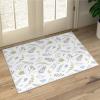 Retro Style Rug 5x7 - Jungle Countryside Area Rug for Bedroom Living - Tropical Doormat Brown Carpet, Washable & Non Slip & Soft Low Pile Indoor Large Rugs, Home Decor A53 view 3