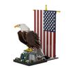 Aetheria Bald Eagle Building Bricks with Flag MOC Animals Bird Blocks, Home Office Decor Art Ornament, Creative Construction Collectors & Enthusiasts for Adults - 1965 Pieces Designed by Borysf view 1