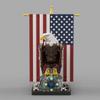 Aetheria Bald Eagle Building Bricks with Flag MOC Animals Bird Blocks, Home Office Decor Art Ornament, Creative Construction Collectors & Enthusiasts for Adults - 1965 Pieces Designed by Borysf view 2