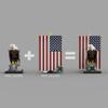 Aetheria Bald Eagle Building Bricks with Flag MOC Animals Bird Blocks, Home Office Decor Art Ornament, Creative Construction Collectors & Enthusiasts for Adults - 1965 Pieces Designed by Borysf view 3