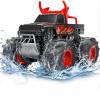 1:16 Waterproof Monster Truck Toys RC Cars, 2.4GHz Remote Control Truck for Kids Boy Ages 8,9,10,11,12 Years Old, 4WD All Terrain Off-Road with LED Lights RC Boat for Boy Girl Birthday Gift - Red view 1