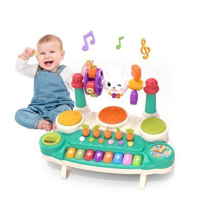 LESSETI 20 in 1 Baby Musical Toys Interactive Piano Keyboard Drum Set for 6 9 12 18 Month, Toddlers 1-4, Educational Learning Toys for Boys Girls, First Birthday Gift 1 2 3 4 Year Old, Infant Toys