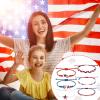 24 Pcs 4th of July Bracelets Red White and Blue Bracelets Patriotic USA American Flag String Woven Wristband Bulk 4th of July Party Favors for 250th Anniversary Independence Day Parade Supplies view 3