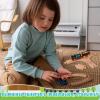6 Pieces Switch Track Wooden Train Set Wooden Train Track Set-2Pcs T Switch Wood Train Bridges Straight Wood-en Train Tracks Accessories for Most Major Toy Tra-in Tracks Railway view 4