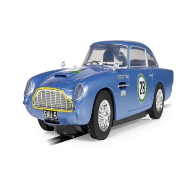 Scalextric C4599 Aston Martin DB5 - Blue & Yellow - Historic GT Racing, Toy Slot Car for use with Race Tracks and Set - Gift Ideas for Kids and Adults, Scalextric Accessories