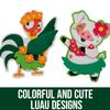 Fun Express 4" Luau Hula Animals Magnet Craft Kit - Makes 12 view 3