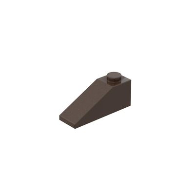 Gobricks GDS-586 4286 Slope Brick 3x1 Sloped Brick, Dark Brown, 50 pcs