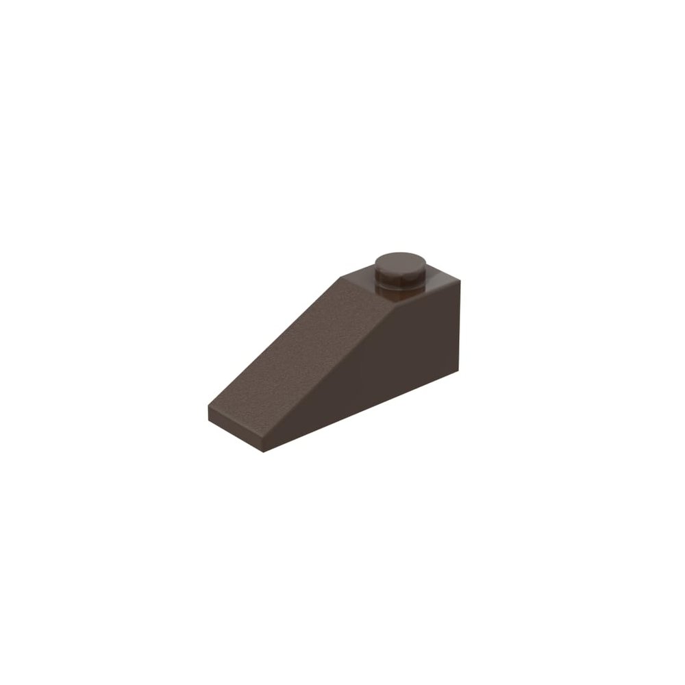 Gobricks GDS-586 4286 Slope Brick 3x1 Sloped Brick, Dark Brown, 50 pcs