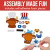 Fun Express 3 3/4"  4 1/2" Patriotic Cow Characters Magnet Craft Kit - Makes 12 view 2