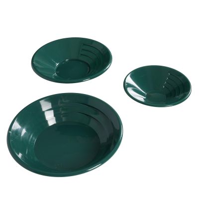 3Pcs Gold Pan Set 14.96in 13.98in 10.43in, Traditional Mining Tool for Alluvial Gold Exploration