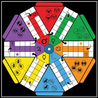 6 Player Ludo Board Game + Chutes and Ladders Foldable