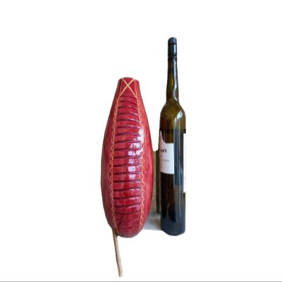 Cherry color Gourd Guiro, Peruvian Percussion Guiro, Latin Percussion Instrument, Rhythm instrument, Gift for sister
