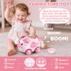 Baby Musical Toys for 6-12-18 Months, Musical Piggy Toys for Toddler 1 Year Old Baby Girl, Infant Crawling Light up Music Toys for Tummy Time Development, 1st Birthday Gift for Boy 7 8 9 10+ Month view 4