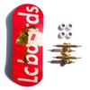 LC Boards Fingerboard 98X34 Complete Kermit RED with Foam Grip Tape view 1