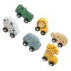 BRIGHTFUFU 6Pcs Cute Animal Wooden Train Car Compatible with Includes Hedgehog Elephant Cow Giraffe Lion Trains view 1