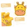 BRIGHTFUFU 6Pcs Cute Animal Wooden Train Car Compatible with Includes Hedgehog Elephant Cow Giraffe Lion Trains view 3