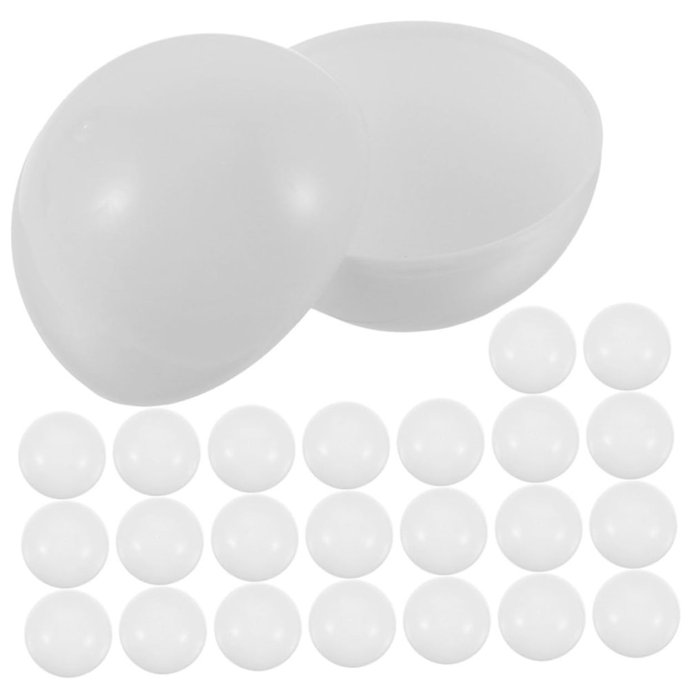 WOONEKY 40pcs Openable Lottery Balls Reusable Lightweight Raffle Balls for Parties Events and Games Candy Surprises and Easy Draws White Design