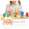 Alasum Easter Egg Toys 1 Set of Plastic Egg Tray Graffiti Egg Model Boys and Girls' Simulation Craft view 4