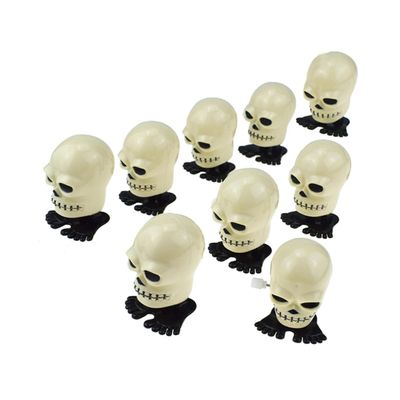 FELTECHELECTR 12Pcs Halloween Skull Wind Up Clockwork Horror Theme Party Props for Fun Halloween Decorations and Activities for Trick Treat Bags and Halloween Events