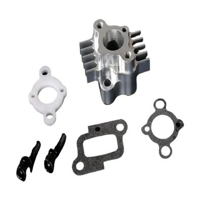 Aluminum Intake Manifold Carburetor Mount fit 32cc 36cc 45cc Engine CY for KM Rovan 5B 5T LOSI 5IVE-T DBXL(Silver)
