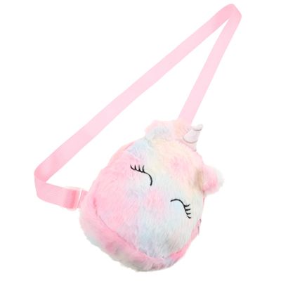 WOFASHPURET Cute Unicorn Crossbody Bag for Girls Shoulder Bag with Versatile Design Cartoon Storage Pouch for Little Girls Comfortable Durable Material for Daily Use and Travel