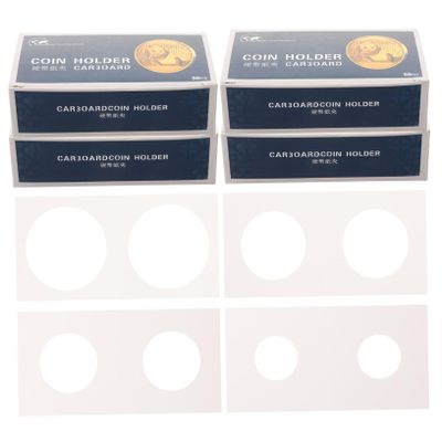 KICHOUSE 200pc Professional Coin Wrapper Organizer Clear Coin Holders for Collectors Convenient Protector with Various