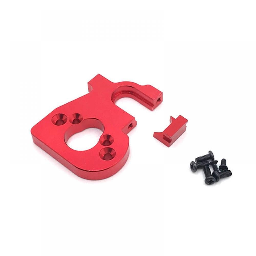 GFEJVDBI Metal Upgrade Replacement Motor Mount Compatible with 144010 144001 144002 124016 124017 124018 124019 RC Car Parts(Red)