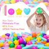 Heopeis Ball Pit Balls Stars Hearts Strip Shapes for Toddlers - 50 150 200 500 Plastic Toy Balls for Boy Girls Ballpit Play Tent Playhouse, Kids Pool Water Toys, Birthday Party Decorations view 3