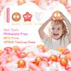 Heopeis Ball Pit Balls 4 Shapes for Toddlers & Baby - Star Heart Stripe Round, 50-500 Pcs, Play Tent Playhouse Filler, Pool Water Toy for Boys & Girls, Birthday Party Decorations view 4