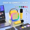 2026 Newest Mini Karaoke Machine for Kids Girls & Boys - Portable Bluetooth Speaker with 2 Wireless Microphones - Kids Birthday Gifts for Ages 4-10 - Kids' Instrument Accessories - Yellow view 2