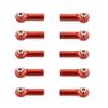 10PCS M4 4mm Thread 25mm Length Link Rod End Ball Head Holder Tie Rod End 3mm Hole Aluminum for RC Hobby Model Car Hop-Up Parts(Red) view 1