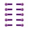 10PCS M4 4mm Thread 25mm Length Link Rod End Ball Head Holder Tie Rod End 3mm Hole Aluminum for RC Hobby Model Car Hop-Up Parts(Red) view 2