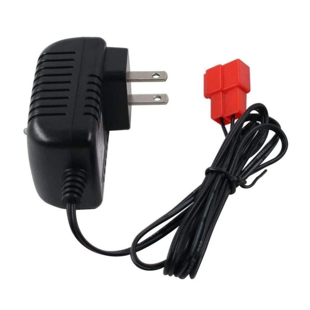 6V Kids Ride On Car Charger Compatible With Various Models Including BMX X6 Kid TRAX Moto ATV Quad With Red Square Plug
