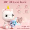 Mini Karaoke Machine for Kids - Unicorn Portable Bluetooth Speakers with 2 Wireless Mic and LED Light, Toddler Karaoke Machine for Girls 3-5 6 8-12 Year Old, Unicorn Birthday Gifts Toys Pink view 2