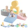 CAMELUS Climbing Toys for 1 Year Old, Foam Baby Climbing Blocks with Ball Pit for Toddlers, 6-Piece Soft Play Set, Indoor Climb Crawl Activity Play, Birthday (Balls not Included) view 1