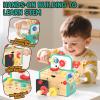 Lehoo Castle Kids Tool Set, Wooden Mini Toddler Tool Bench with Blackboard, Robot Construction Toys with Hammer Wrench Screwdriver, STEM Learning Toys for Age 3-5, Birthday Gift for Boys & Girls view 3
