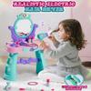 Lehoo Castle Kids Vanity Table and Chair Set with Mirror Light Music, Toddler Girls Makeup Table with Stool  Hair Dryer, Pretend Play Princess Dress Up Vanity Set, Birthday Gifts for 3 Year Old Girl view 3