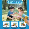 Bubble Machine Gun for Kids 2 Packs, with LED Lights & Solution,Suitable for Boys and Girls Aged 3 and up, Outdoor and Indoor Birthday and Wedding Party Toy, Gift. view 3