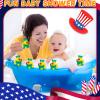 12 Pcs Patriotic Rubber Ducks,Statue of Liberty Ducks,4th of July Ducks for Party Favors Baby Bath Toys Kids Classroom Exchange Prizes Jeep Ducking for Independence Day view 3