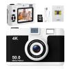 50.0 Mega Pixels Kids Camera for 5-13 Year Old Girls Boys with WiFi,MP3,Video Recording,Children Digital Selfie Video Camcorder 1080P Dual Lens 2.4 Inch HD,32G TF Card (Black) view 1