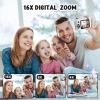 50.0 Mega Pixels Kids Camera for 5-13 Year Old Girls Boys with WiFi,MP3,Video Recording,Children Digital Selfie Video Camcorder 1080P Dual Lens 2.4 Inch HD,32G TF Card (Black) view 4
