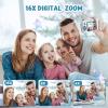 50.0 Mega Pixels Kids Camera for 5-13 Year Old Girls Boys with WiFi,MP3,Video Recording,Children Digital Selfie Video Camcorder 1080P Dual Lens 2.4 Inch HD,32G TF Card (Green) view 4