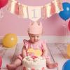 1st Birthday High Chair Decorations First Birthday High Chair Banner for Photo Booth Props (Pink) view 1