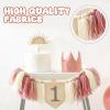1st Birthday High Chair Decorations First Birthday High Chair Banner for Photo Booth Props (Pink) view 3